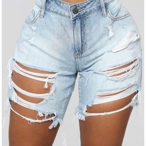 FashionNova Distressed Shorts